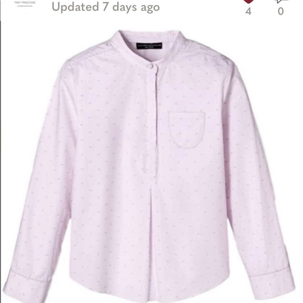 VICTORIA BECKHAM Light Periwinkle Button Down Shirt XL